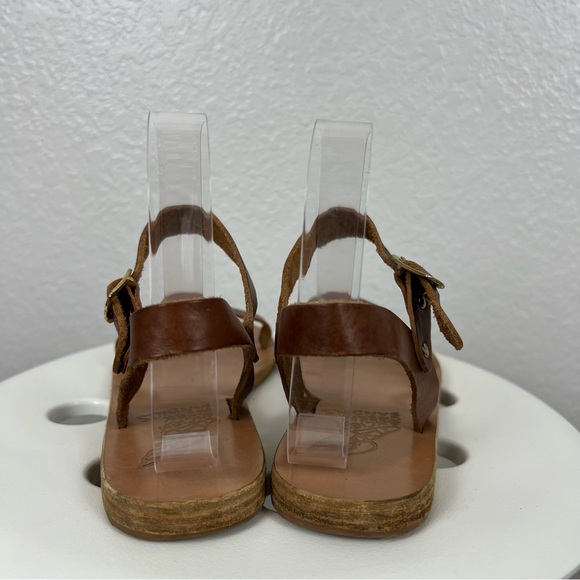 Ancient Greek Sandals Brown Drama Leather Strap Shoes Womens Size 7 WORN - Picture 8 of 10